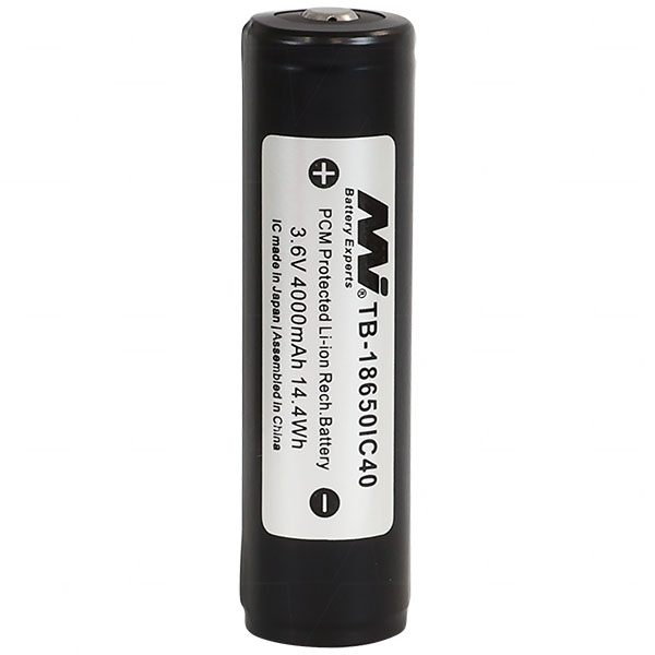 MI Battery Experts TB-18650IC40-BP1